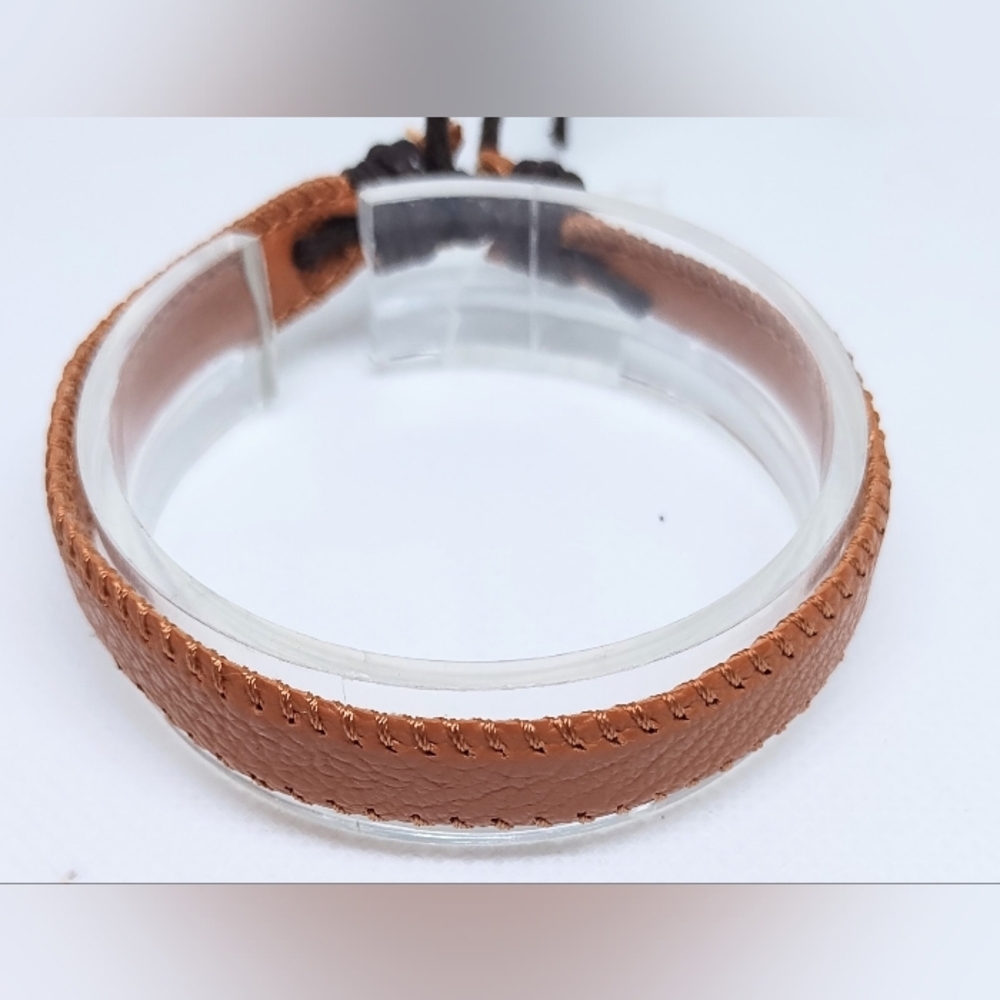 Men's‎ Leather Bracelet Brown New f61